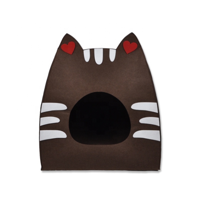 Cat Ear Felt Cat Nest Foldable Pet House Outdoor Cat Box Portable Kitten House For Home Park