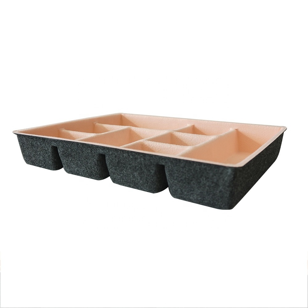 Integrated hard felt organizers felt desk organizer drawer dividers felt storage tray office organizer storage