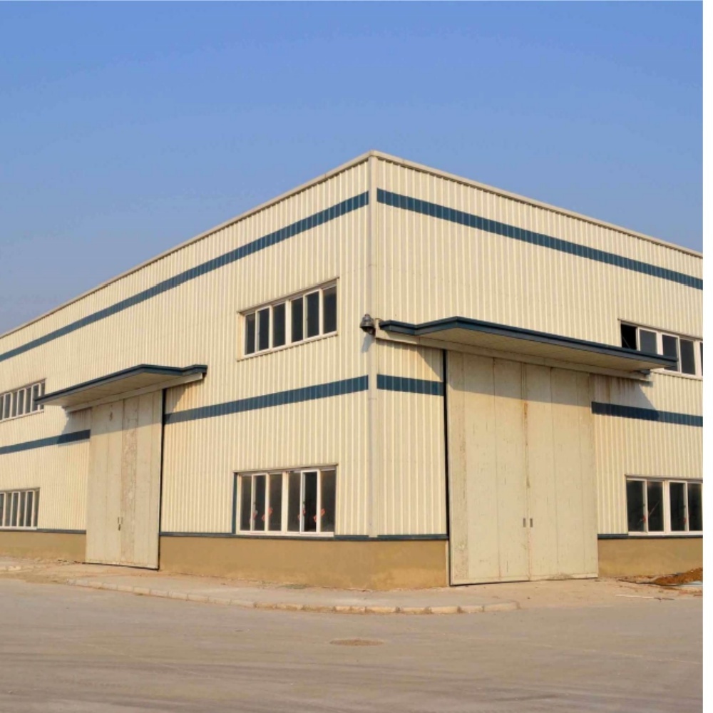 Prefabricated Long Span Steel Structure Outdoor Warehouse Metal Building Church Building