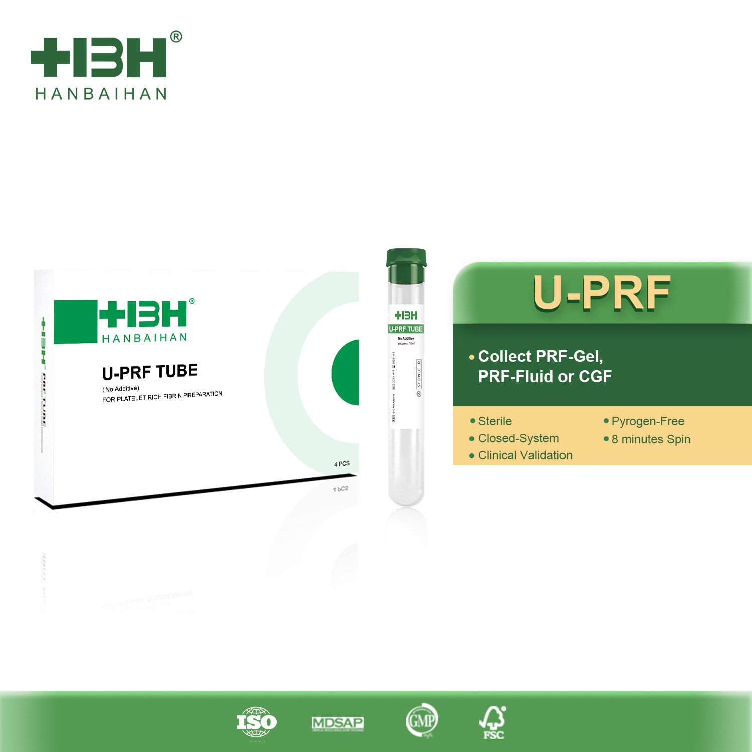 HBH Triple Sterile Plasma Tube 10ml PRF Tube