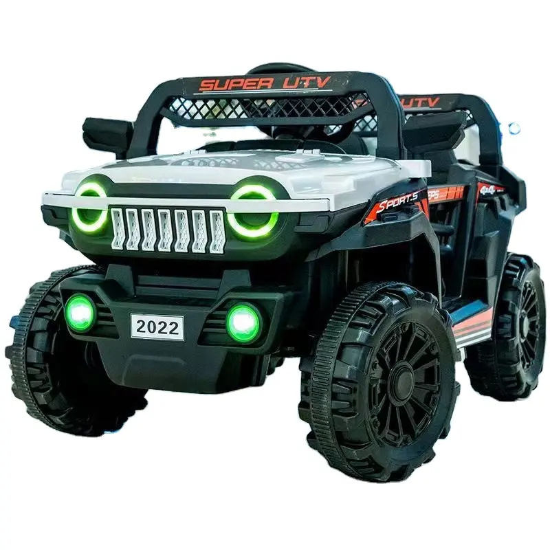 2024 New Dual-Motor Electric  Ride-On Jeep Car Kids Plastic Material Battery Powered New Design