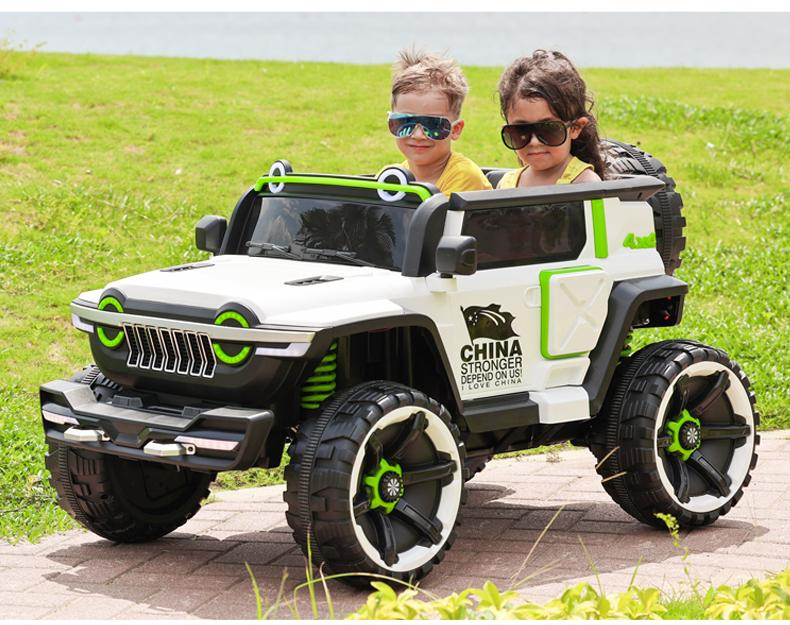 Factory Supply Children's electric toy car with 2 seats kids ride on motorcycle electric car