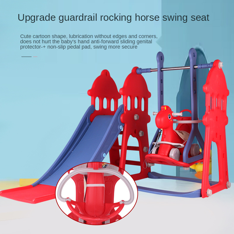 Versatile family slide + Swing horse + swing popular with kids in