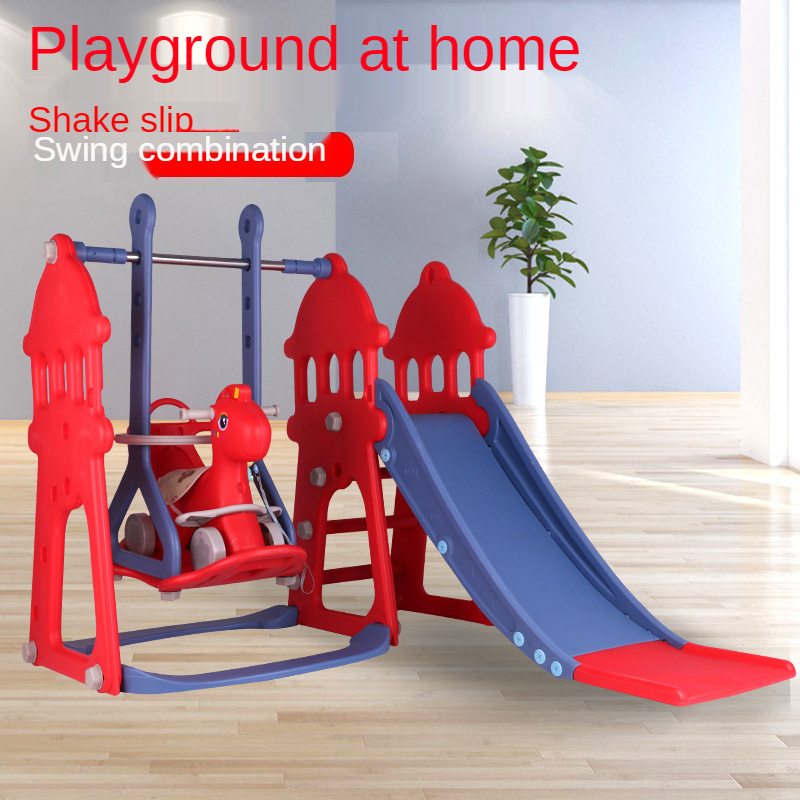 Versatile family slide + Swing horse + swing popular with kids in