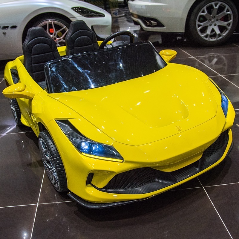 Two-seater electric car with remote control for both children and adults