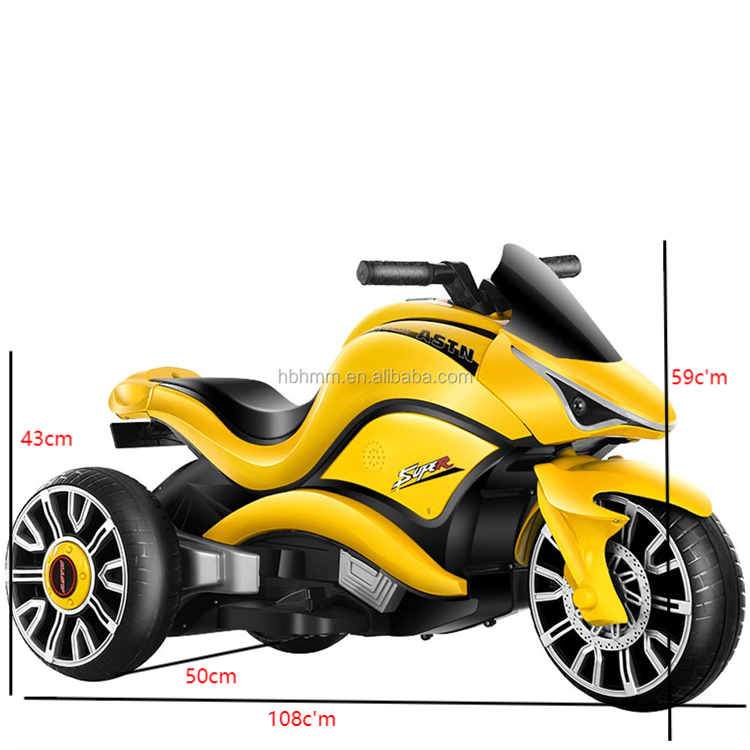 3 Wheels Rechargeable Electric Children Motorcycle Bike Ride on Car for 5 to 13 Years Old Kids Battery Plastic Unisex 102009E