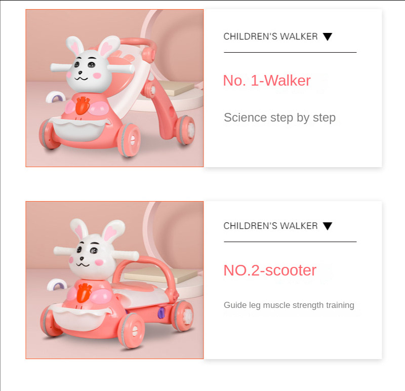 Wholesale baby walker assisting hand push multi-function starting car baby anti-rollover children cartoon sliding toy