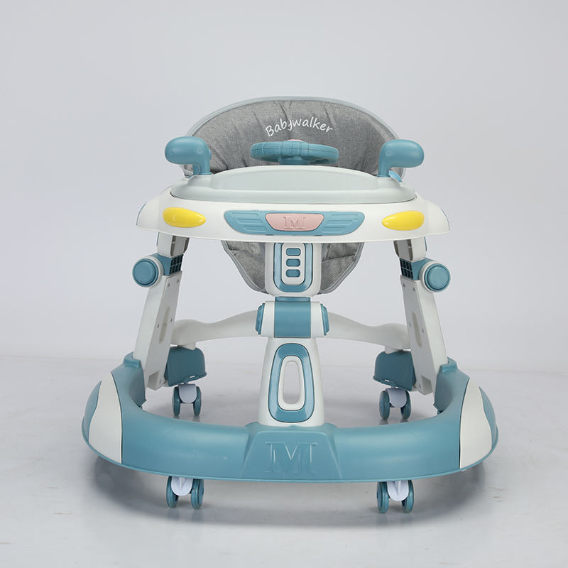 3in1 Baby walker 6 PU Wheels Cheap Custom Logo music light sit-to-stand learning