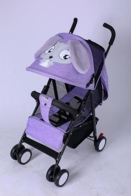 Cartoon rabbit/baby stroller/portable folding baby car for boys and girls aged 0-3 years old/one key one hand folding/can sit ca