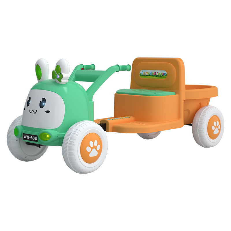 kids battery powered tractor Children's walking tractor electric toy car can sit people with bucket oversized