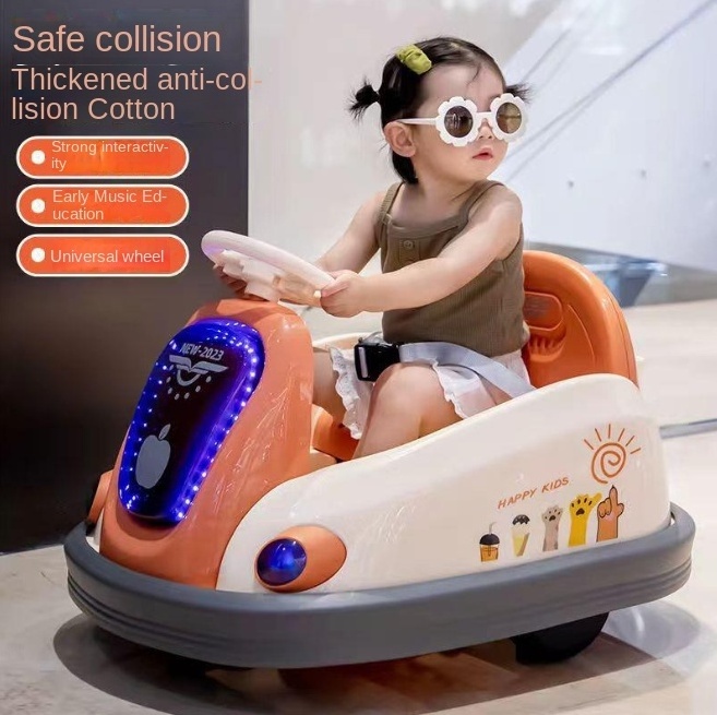 New Children's Electric Vehicle Baby Can Sit in Toy Bumper Car Indoor and outdoor rotating Kart racing