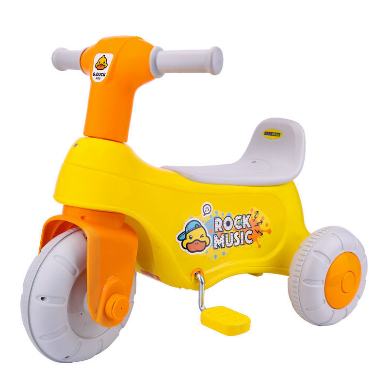 New durable little yellow duck children's electric tricycle pedal tricycle children's toy car