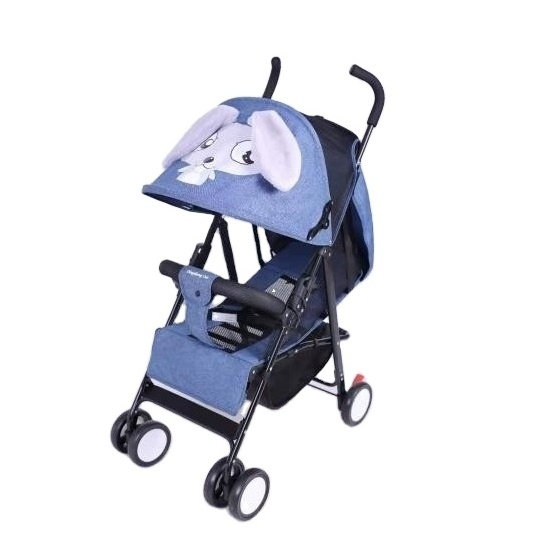 Cartoon rabbit/baby stroller/portable folding baby car for boys and girls aged 0-3 years old/one key one hand folding/can sit ca