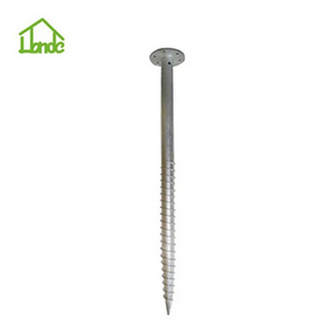 Hot DIP Galvanized 1200mm DIY Round Flange Ground Screw for Solar Ground System