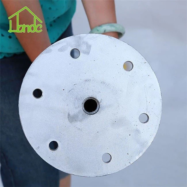 Hot DIP Galvanized 1200mm DIY Round Flange Ground Screw for Solar Ground System