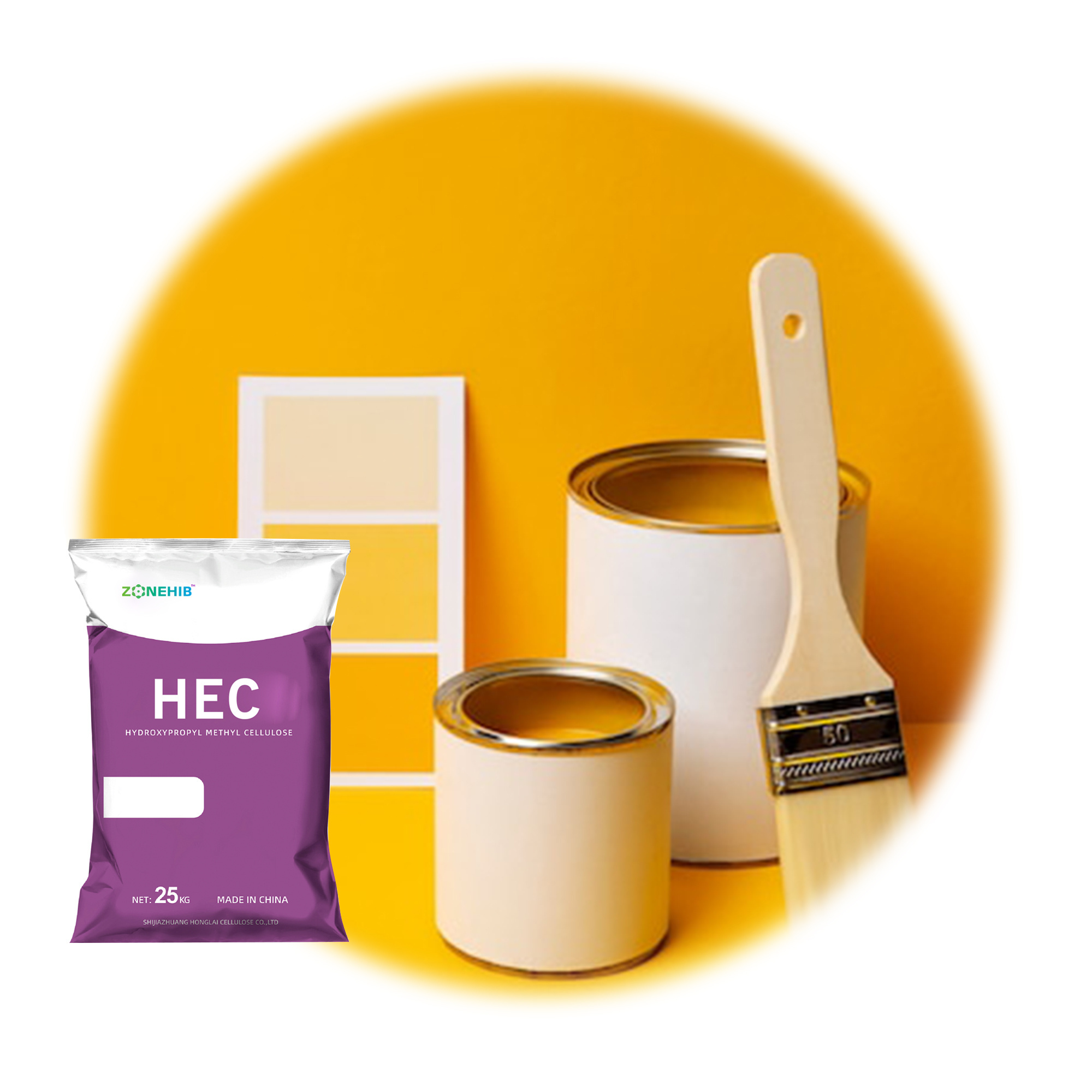 Chinese Factory  Supply  Long Opening Time Hydroxyethyl  Cellulose Ether HEC Powder For Solvent Base Paints