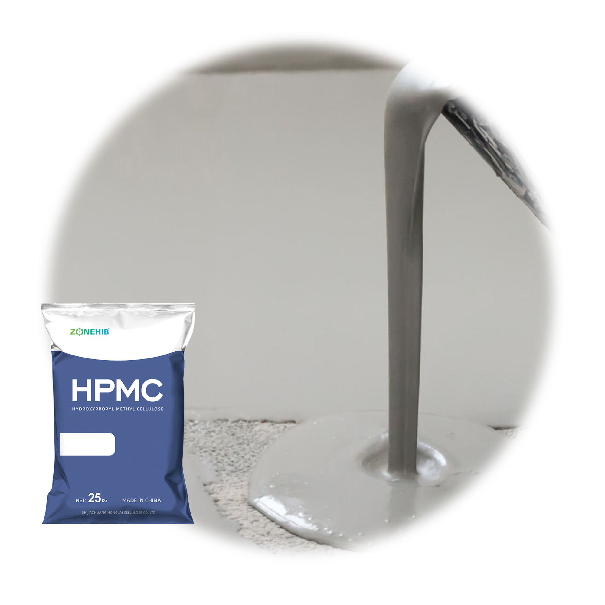 Construction Chemical  Additives Crack Resistance HPMC (Cellulose)   For Gypsum Cementing Self-leveling