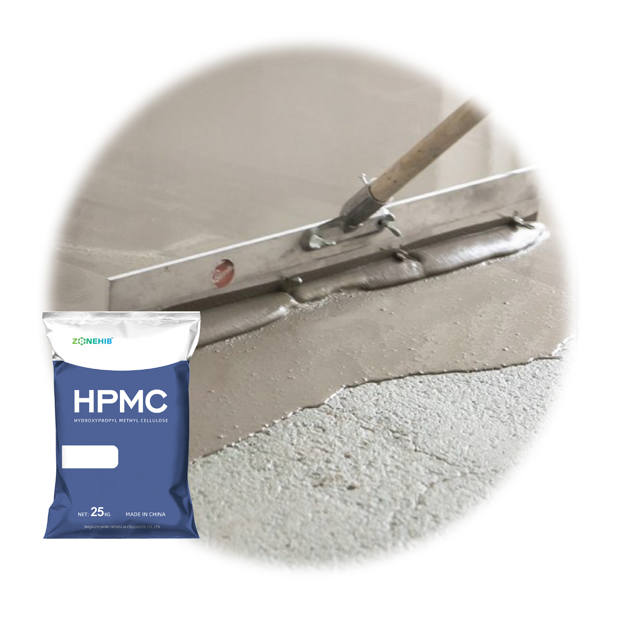 Construction Chemical  Additives Crack Resistance HPMC (Cellulose)   For Gypsum Cementing Self-leveling