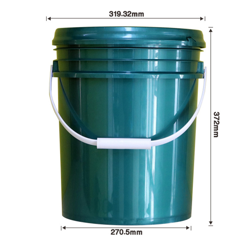 Motor oil lube oil pail 5 gallon green plastic bucket and lids