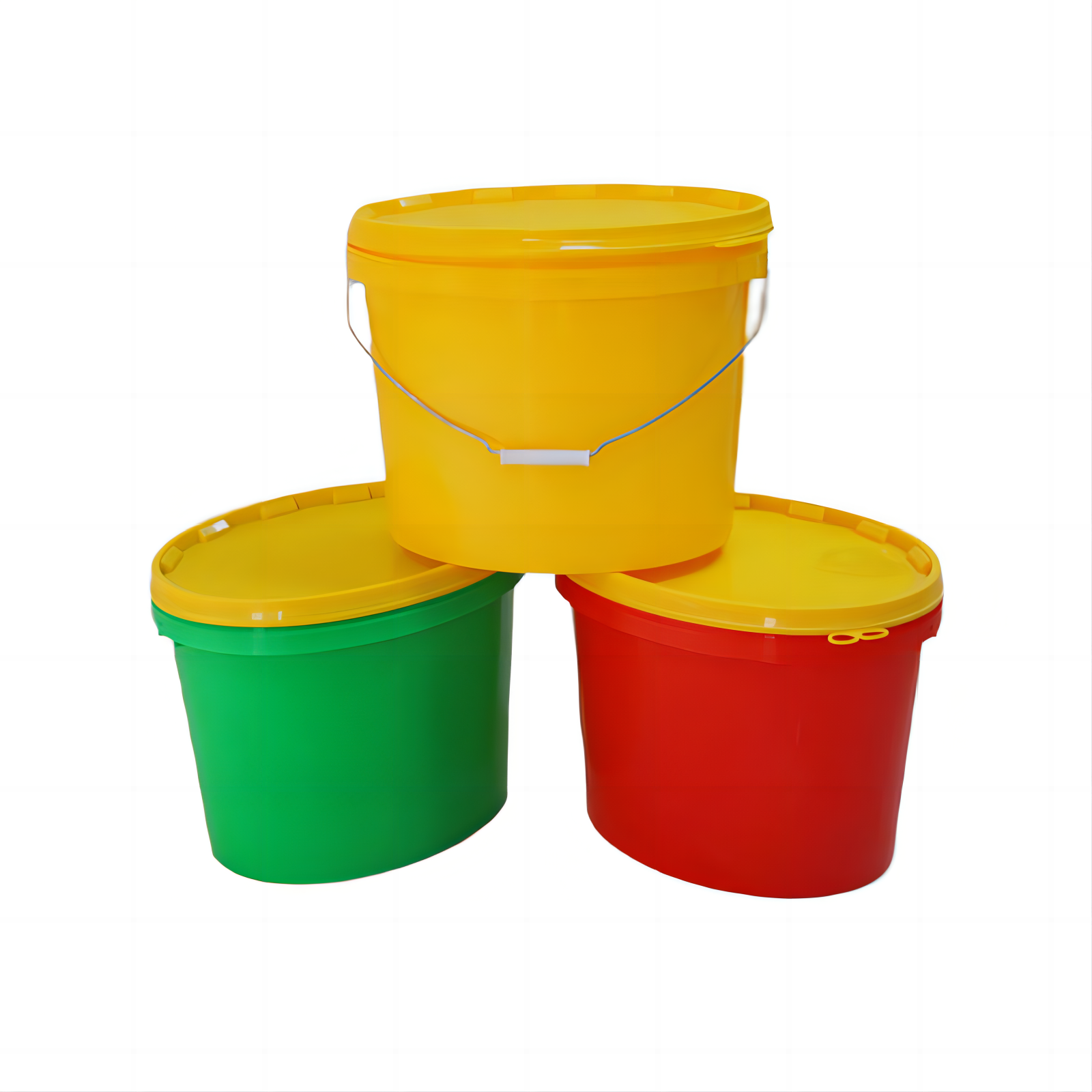 Manufacturer wholesale Oval 20l plastic bucket thickened PP material with lid metal handle 5 gallon oval plastic drum