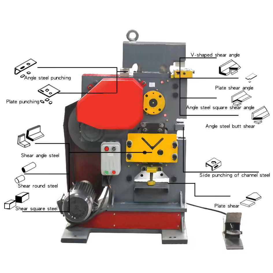 Metal steel combined punching and shearing machine punching and cutting channel steel angle steel production cutting machine