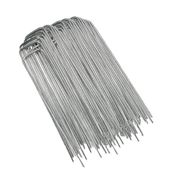 Anti-rust galvanized sod staples garden pins netting stakes ground spikes landscape cover pegs