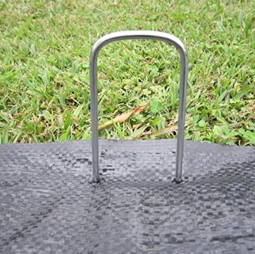 Anti-rust galvanized sod staples garden pins netting stakes ground spikes landscape cover pegs