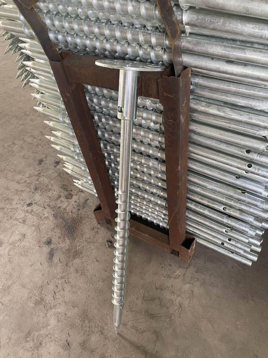 Hot dip galvanized helical screw pile / ground screw pile for solar project