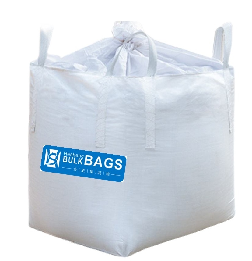 HESHENG  Tubular Type c 90x90x120cm Fibc 500kgs One Tonne Polypropylene Fibc Bulk Bag Fibc Bags Manufacturer