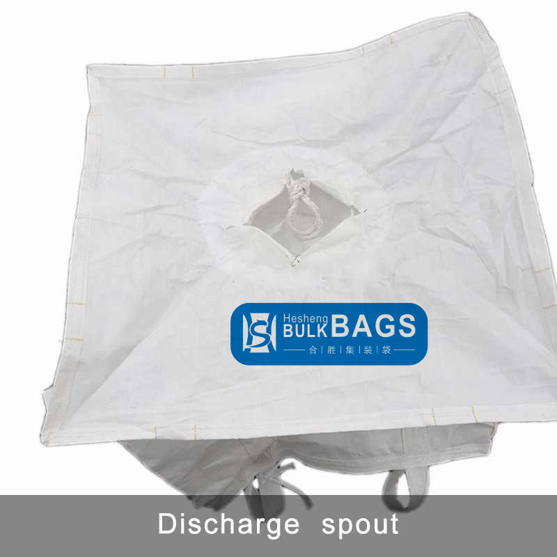 HESHENG Bag Handle Jumbo Bags for Sale Wholesale Top Skirt Customized 1000kg Bulk Storage Packing Packaging Flat Big Color White