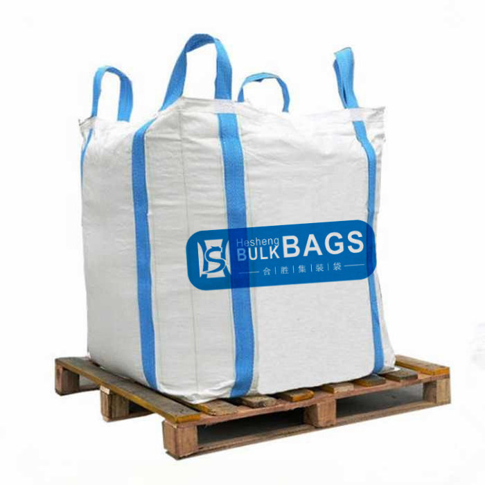 HESHENG Bag Handle Jumbo Bags for Sale Wholesale Top Skirt Customized 1000kg Bulk Storage Packing Packaging Flat Big Color White