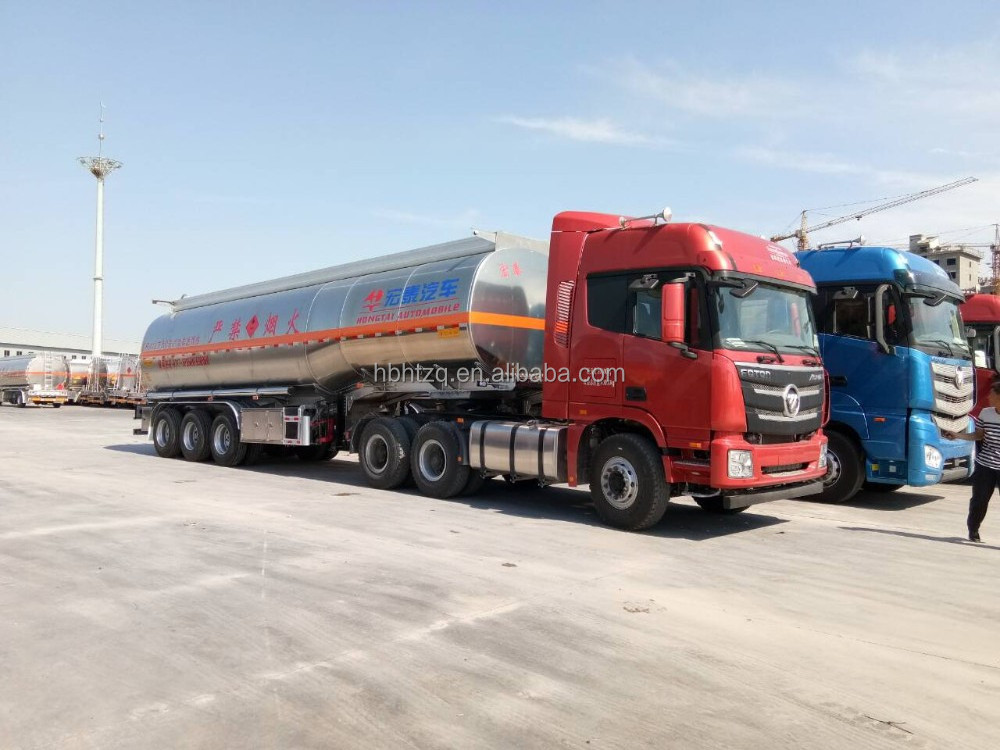 round square tanks 3 axles low price aluminum tank semi trailer for transporting combustible liquids and edible oil