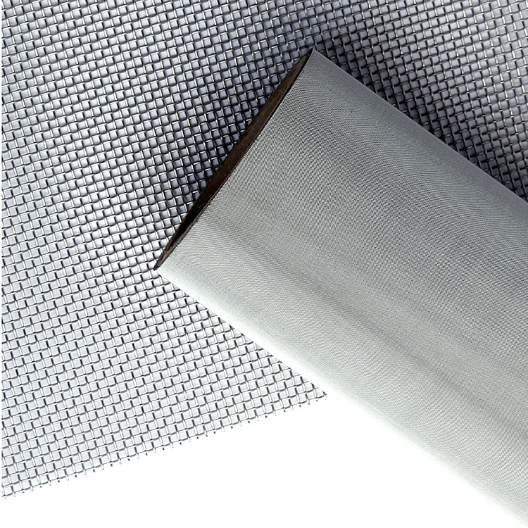 Low Price 80 100 200 Mesh Count 201 304/304L/316/316L Plain Weave Stainless Steel Woven Wire Mesh