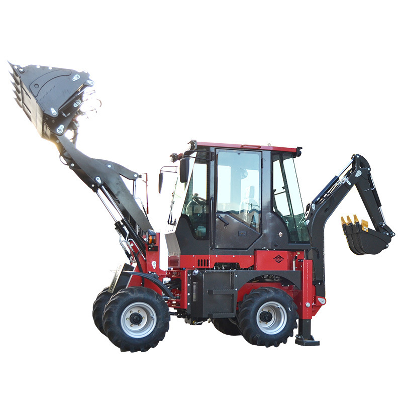 Hot Sale New design Mini Tractor Towable Backhoe Loader Earth-moving Machinery small wheel Backhoe Excavator Loader