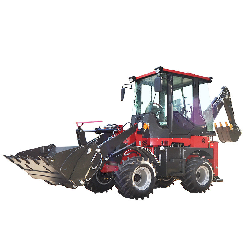 Hot Sale New design Mini Tractor Towable Backhoe Loader Earth-moving Machinery small wheel Backhoe Excavator Loader