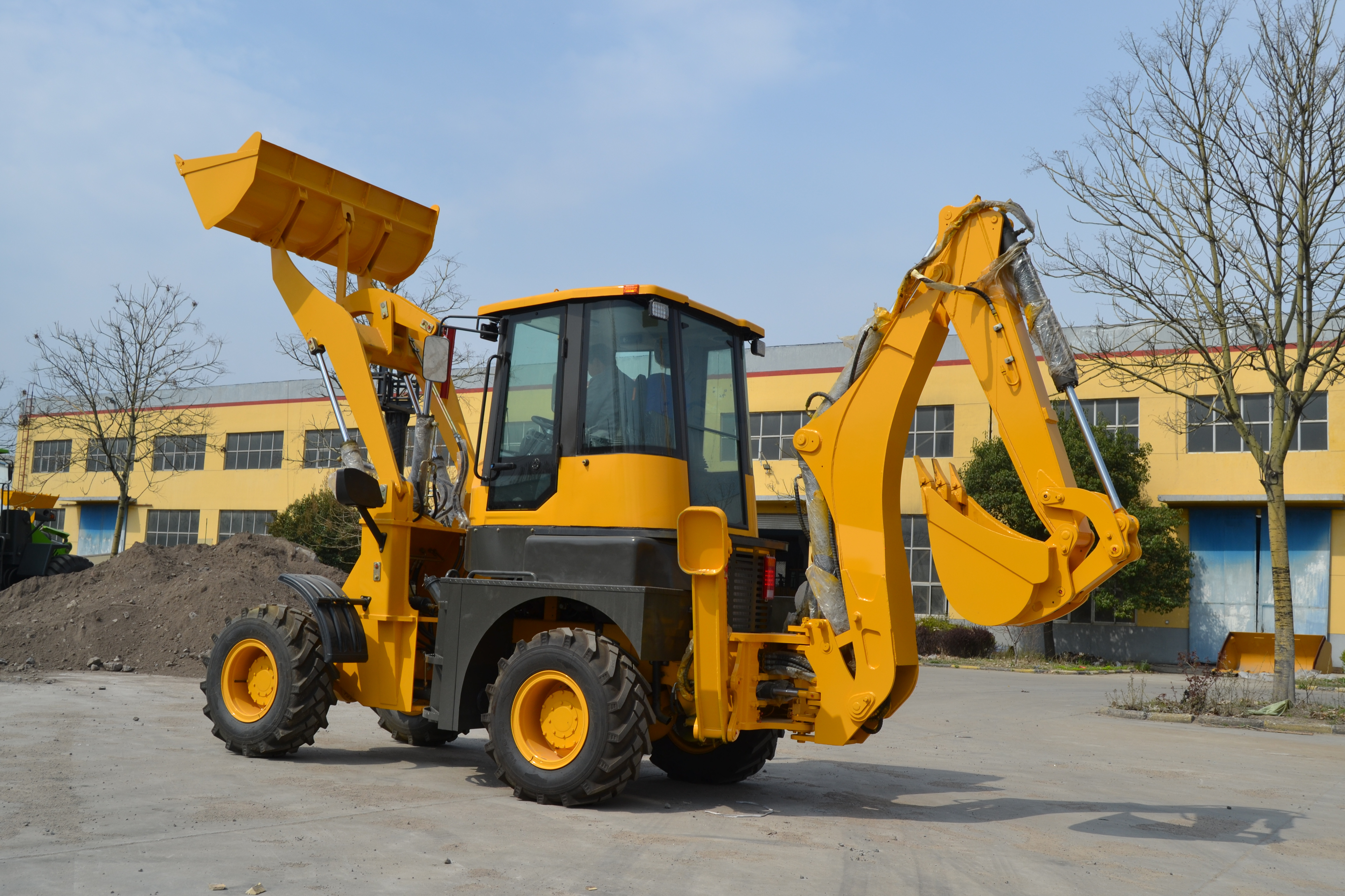 Cheap backhoe loader compact tractor with loader and backhoe wz25-18 tractor backhoe loader