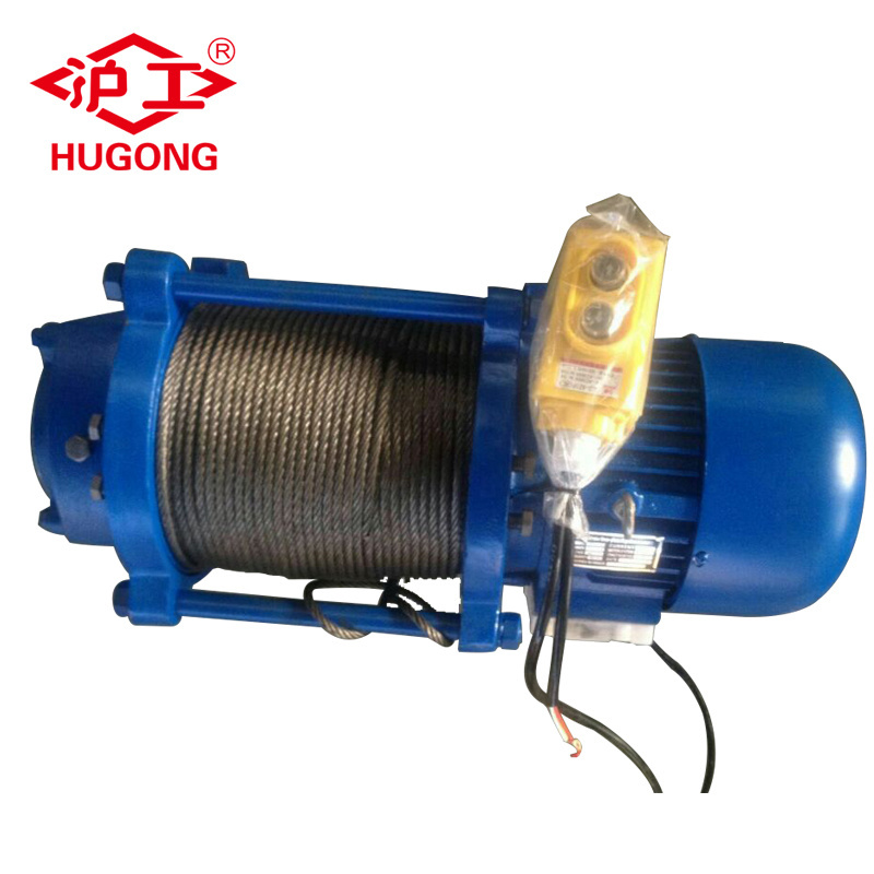 High speed 13000BL 120V mini remote control electric cable pulling  wire rope winch