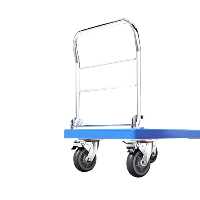 low price warehouse plastic table cart trolley folding portable platform trolley