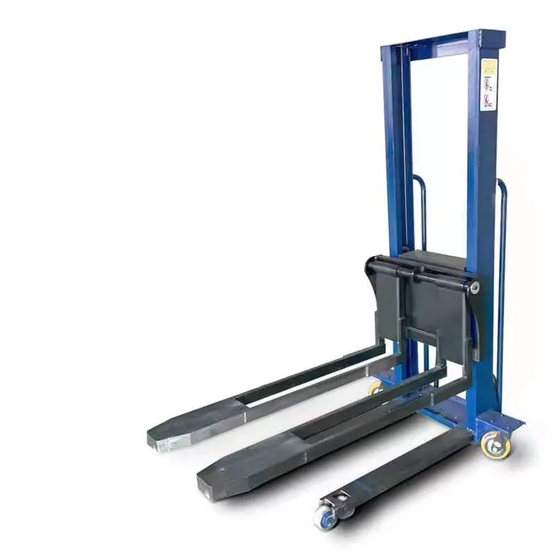 1 ton 500 kg portable pallet self loading lifting forklift electric stacker