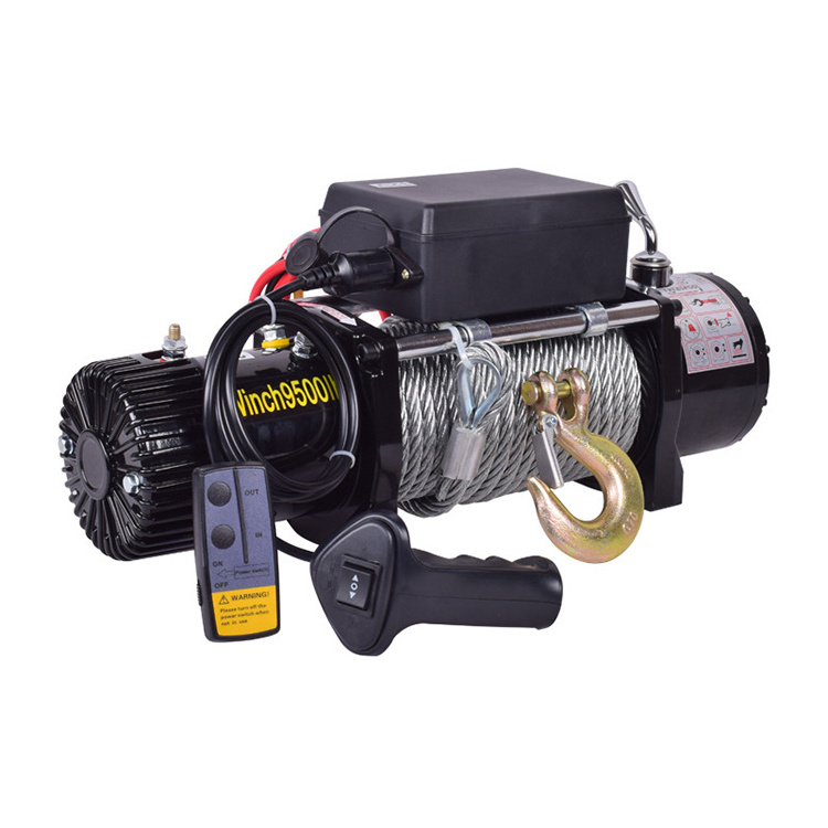 HUGO Brand Vehicle Mounted Winch 2000IBS 12V/24V Off-Road Self Rescue Hoist Lifting  Electric Winch