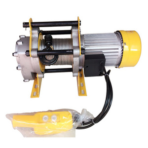 High speed 13000BL 120V mini remote control electric cable pulling  wire rope winch