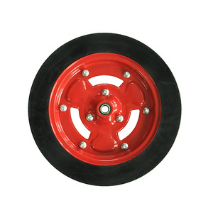 OEM high quality hollowed-out steel rim seeder 340x80mm planter firming wheel