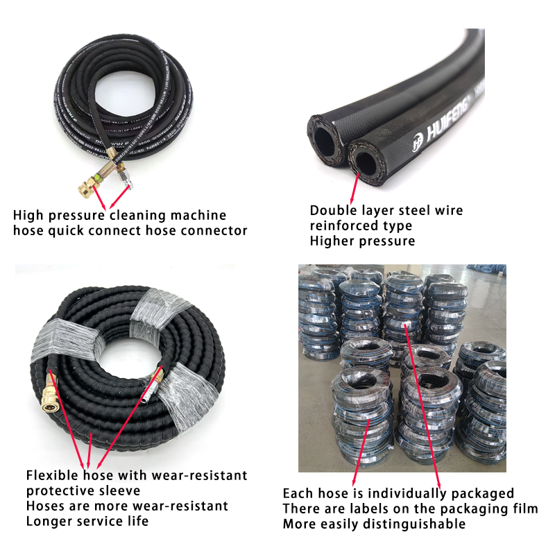 No kinks 3/8 100 feet 50 feet 4000psi Car wash hose high pressure washer hose