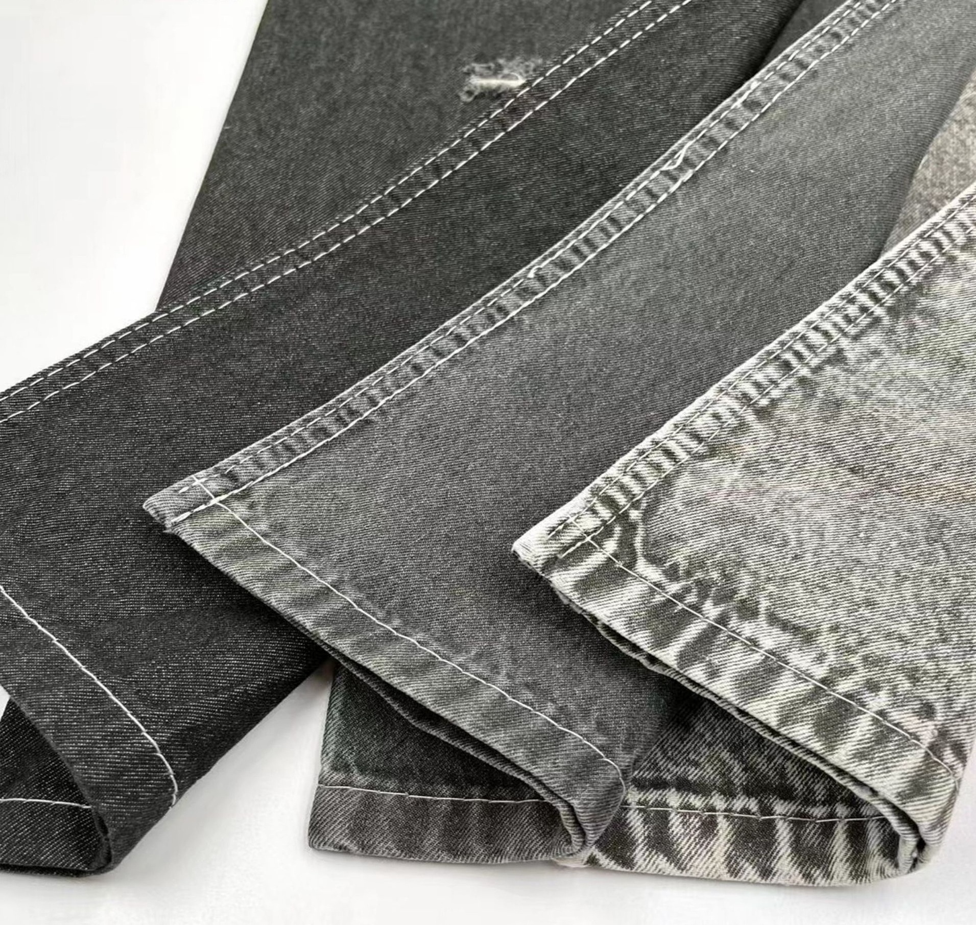 Spring and summer thin color denim fabric wash water jacquard denim fabric