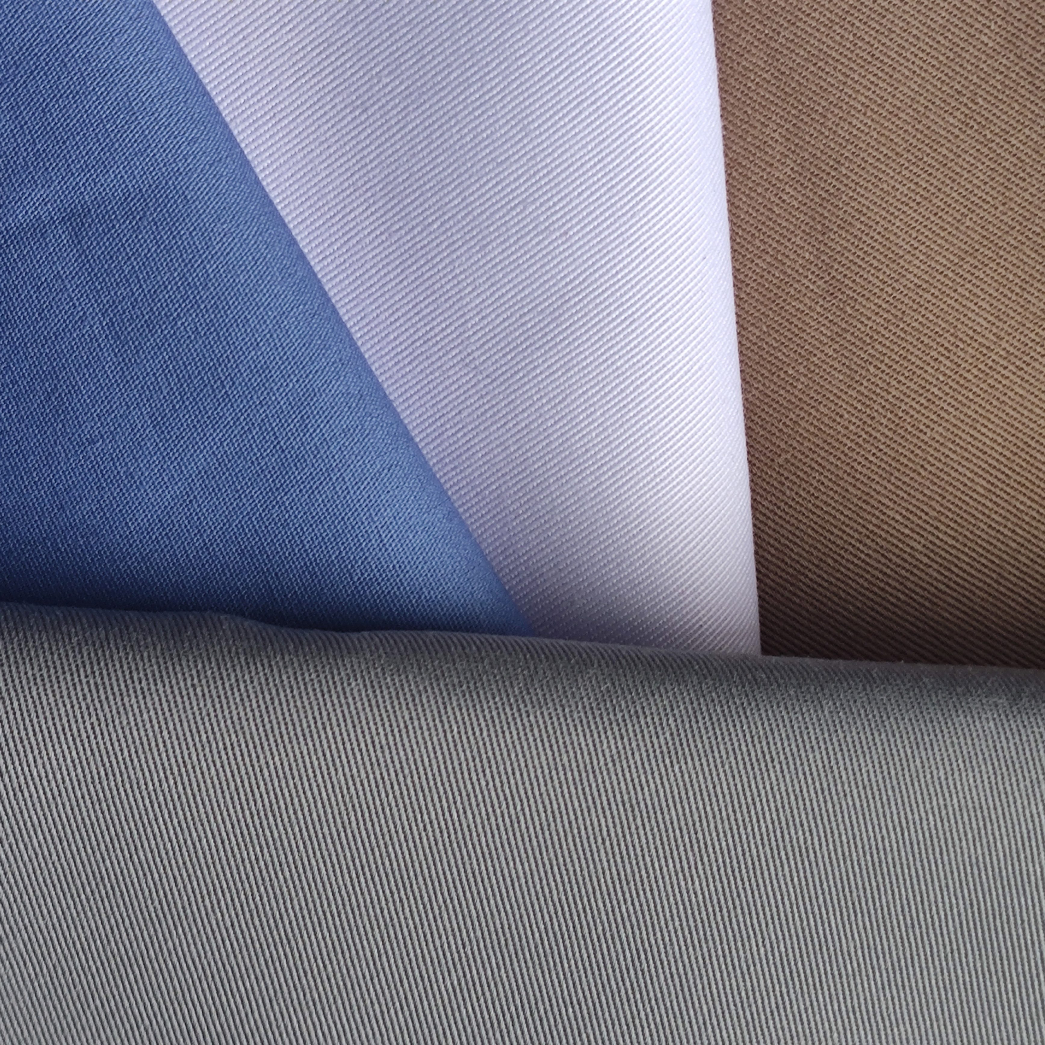 China high quality stock woven polyester tr 65/35 uniform blend viscose polycotton gabardine cotton fabric