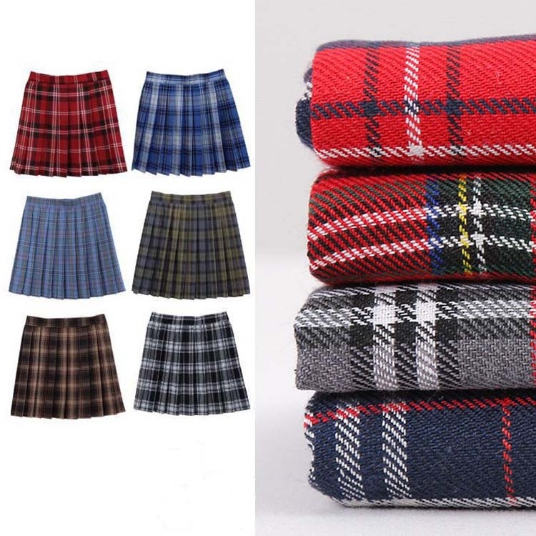 high density polyester cotton TR yarn dyed plaid fabric for school uniform