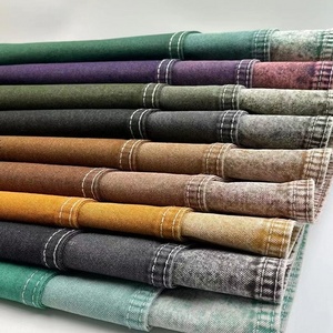 Spring and summer thin color denim fabric wash water jacquard denim fabric