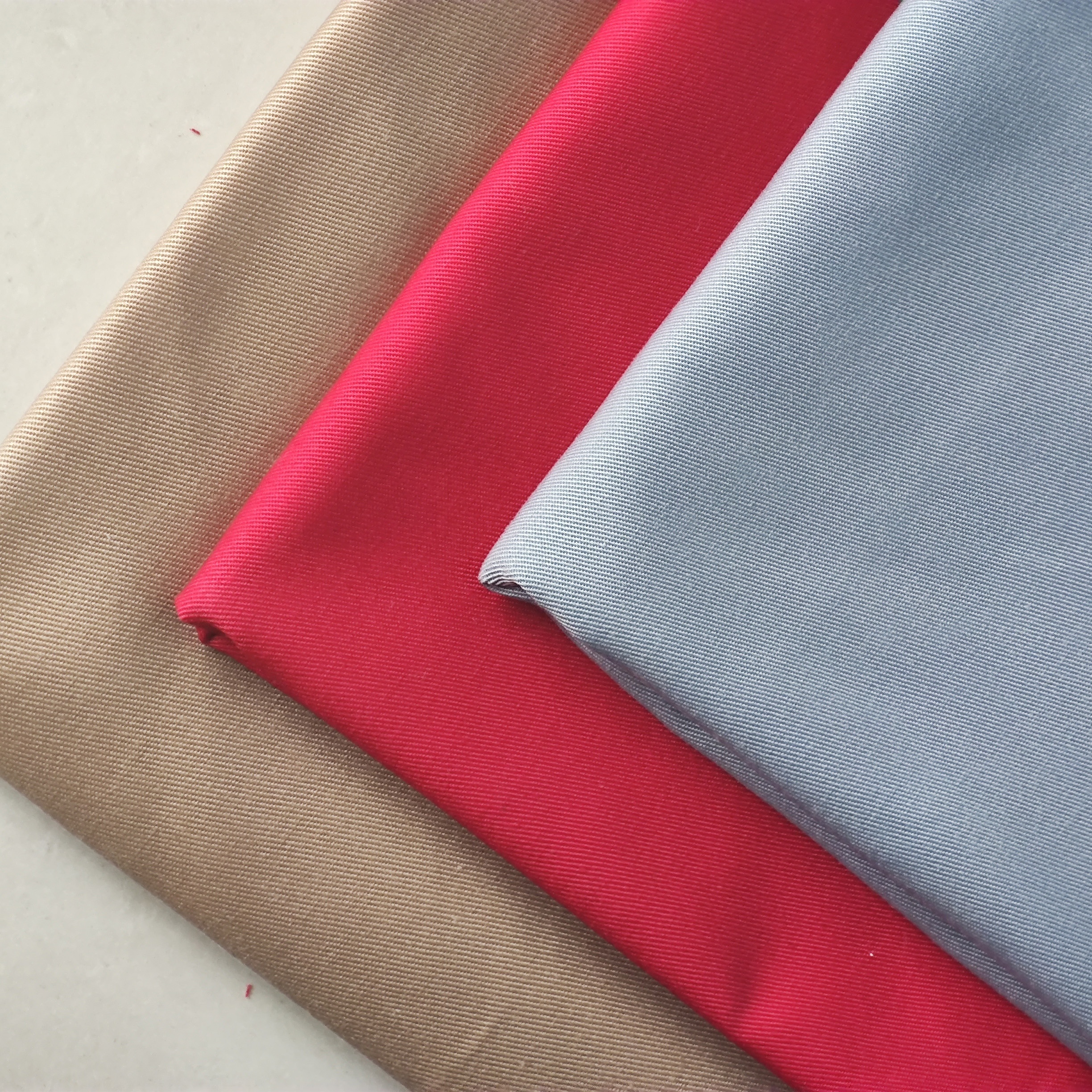 China high quality stock woven polyester tr 65/35 uniform blend viscose polycotton gabardine cotton fabric