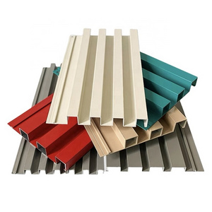 Customized aluminum great wall plate wood grain aluminum molding plate fluted wall panel modern