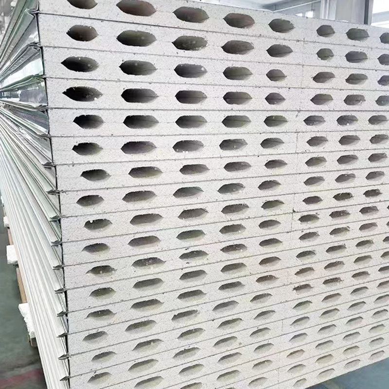 Color steel sulfur magnesium oxide sandwich panel roof panels and ceiling panels for construction fireproof